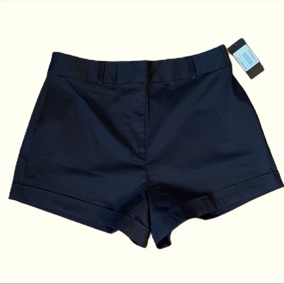 NEW DANIELLE BERNSTEIN Black High Waisted Dressy Pin-Up Short Shorts Size 10 - Picture 1 of 6